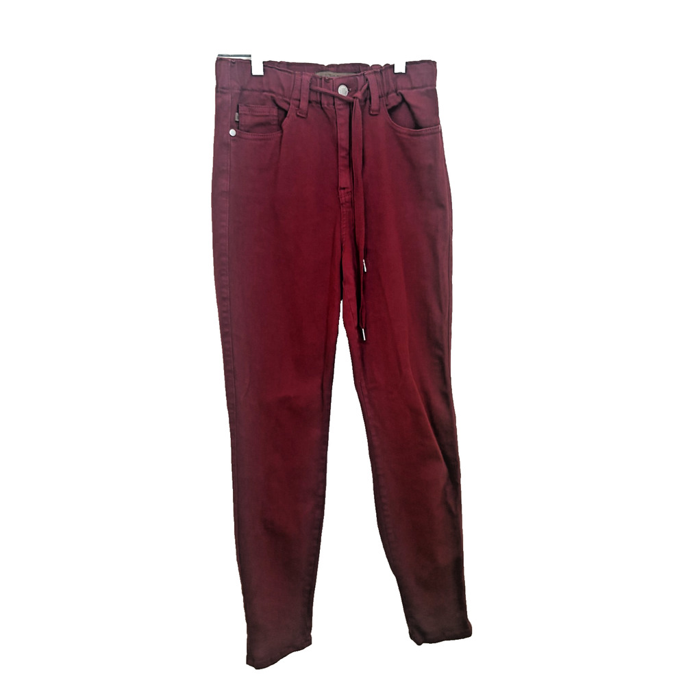 Judy Blue Women’s 1/25 Garment Dyed Scarlet Jeans JB88727 C elastic drawstring